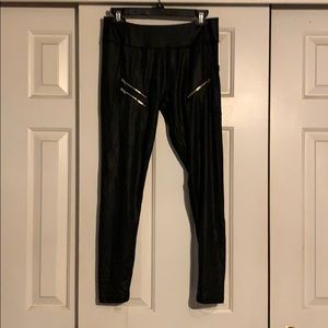 Faux leather leggings